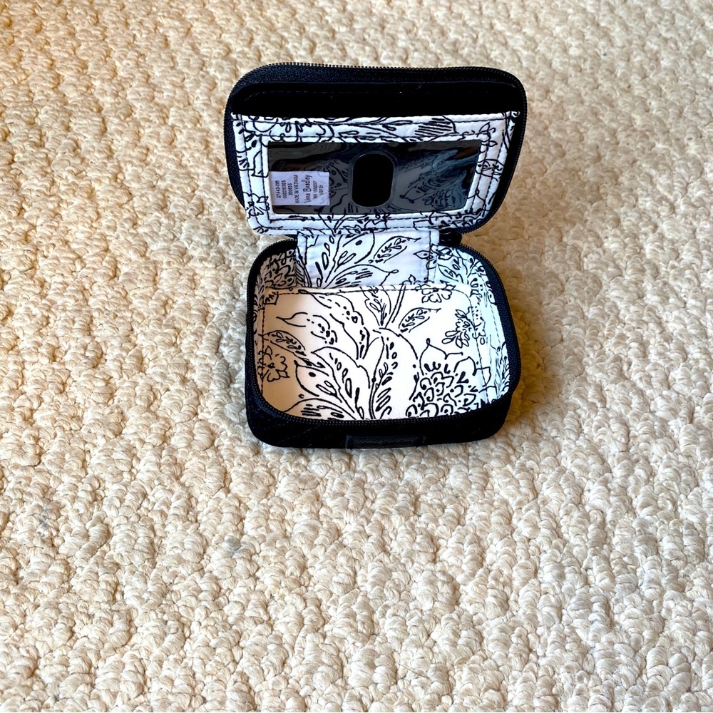 Vera Bradley Black Microfiber Pill Case